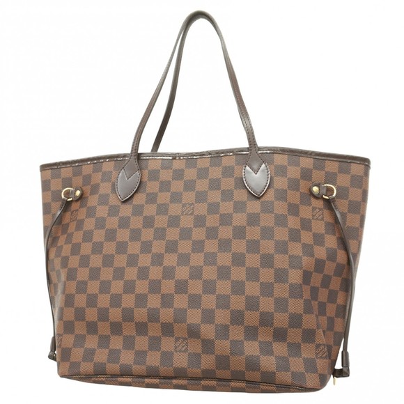 Louis Vuitton Neverfull Brown Tote Ebene Bag Damier MM - Picture 1 of 9